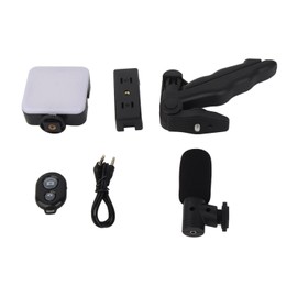 LED Video Fill Light Microphone Tripod Kit for Phone Camera Video Photography Recording