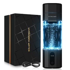 【6000PPB】 DYNAMX Hydrogen Water Bottle, Portable Hydrogen Generator, SPE/PEM Technology Hydrogenated Water Generator, Cutting-Edge Bottle,Black