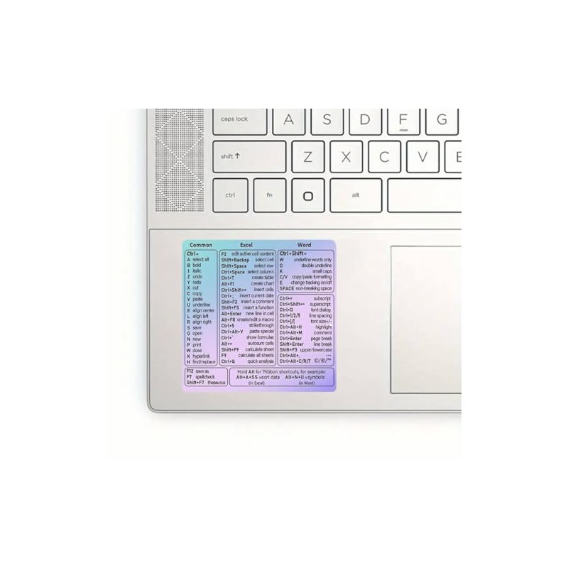 Windows Keyboard Shortcut Stickers with Purple Blue as Keyboard Guide,