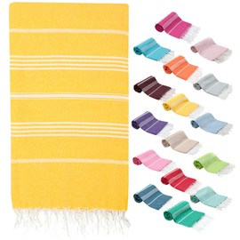 Park & Oz Turkish Beach Towel – Oversized 100% Cotton, Quick-Dry, Absorbent, Sand-Free Blanket (72 x 40) – Extra Large, Lightweight Pool Towel for Adults, Women, Men – Sand Resistant & Perfect Travel