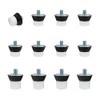 55 Sport Interceptor Nylon Replacement Football Studs - 12 Pack (13/16mm) - Black/White