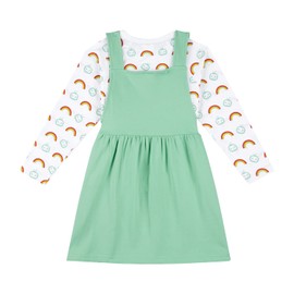 CoComelon Girls Pinafore Dress, Ages 9 Months to 5 Years (18-24 Months) Green