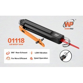 WORKPAD Air Body Saw Multi-function Pneumatic Reciprocating Saw Air Powered Mini Tool, Equipped with 5pcs 24T & 32T saw and 5pcs Filer set…
