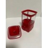 Target Candy Canister Jar Bullseye’s Playground Glass Popcorn Cart Red