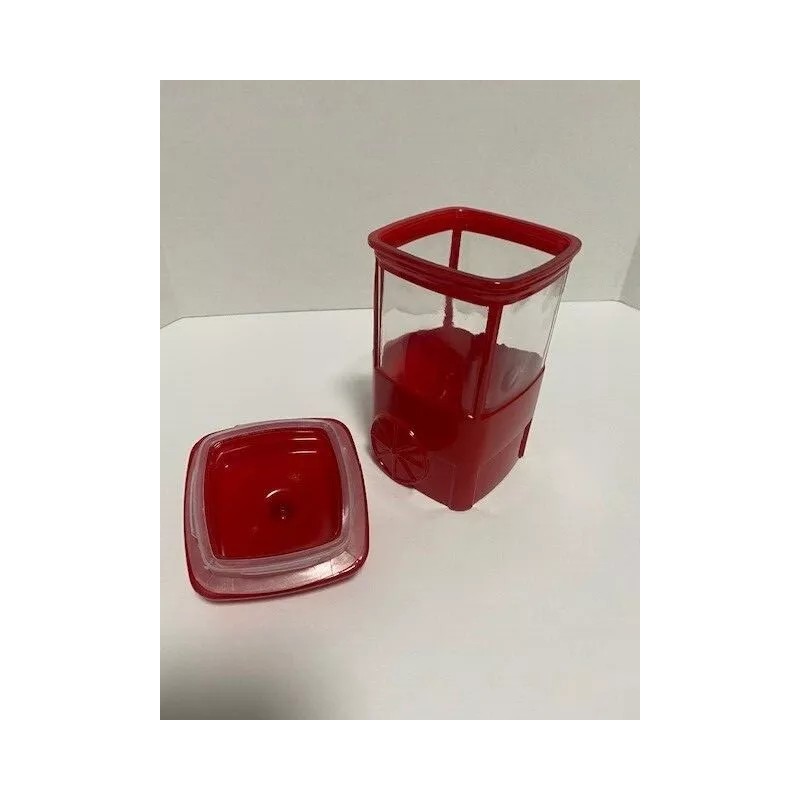 Target Candy Canister Jar Bullseye’s Playground Glass Popcorn Cart Red