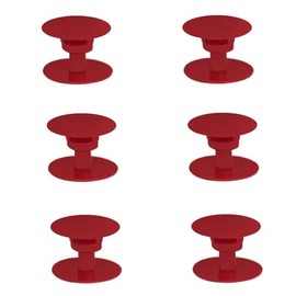 6 Sets Replacement Rivets Button Strap Compatible for Clog Shoe Strap 16mm Size Rivets Repair (Red)