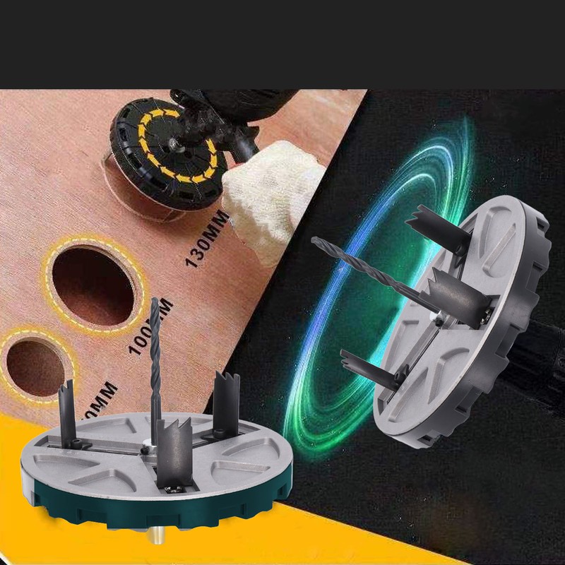Adjustable Punching Saw Round Hole Opener Tools with Positioning Bit
