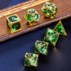 Cusdie Metal Dice Set, 7 Pcs DND Metal Dice, Dragon