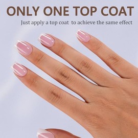 Misssix Uñas Postizas Francesas De Gel, 150 Unidades, Cortas, Cuadradas, Rosas, Sin Necesidad De Limar, Pre-Duraderas, Para Decoración De Uñas Diy, 15