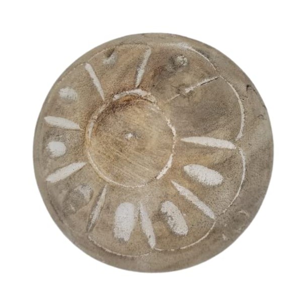 PD Home & Garden Carved Medallion Decorative Wood Ball Small