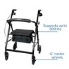 McKesson Rollator Walker with Seat and Wheels, Lightweight, Aluminum, 300