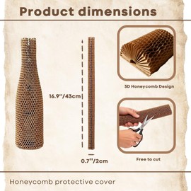 12 Pack Wine Bags for Travel Honeycomb Paper, Reusable Wine Bottle Protective Cover, Wine Travel Bags for Airplane Travel Small are Suitable Shock-Proof Transportation and Long-Term Safe Storage