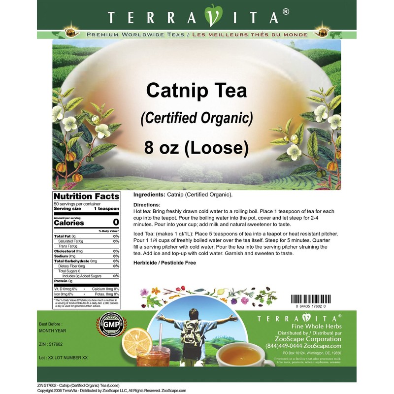 Catnip (Certified Organic) Tea (Loose) (8 oz, ZIN: 517602)