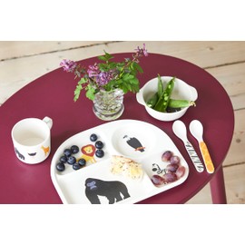 Barbo Toys Moomin Safari Mealtime Set - Moomin Children's Tableware Set - For Babies, Toddlers and Toddlers - Tableware Set - Dining Set with Plate, Bowl, Cup & 2 Spoons for Children