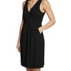 Eddie Bauer Women's Aster Crossover Dress - Solid, Black, Large