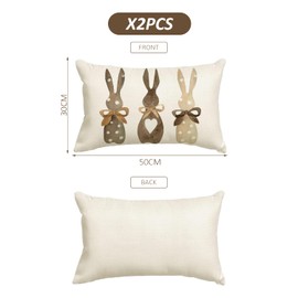 DUINIU 2 Pieces Throw Pillowcases, Easter Pillowcases, Bunny Pillowcases, Cartoon Pillowcases, Plush Pillowcases, Decorative Pillowcases, Home Furnishings, Suitable for Living Room and Bedroom Use