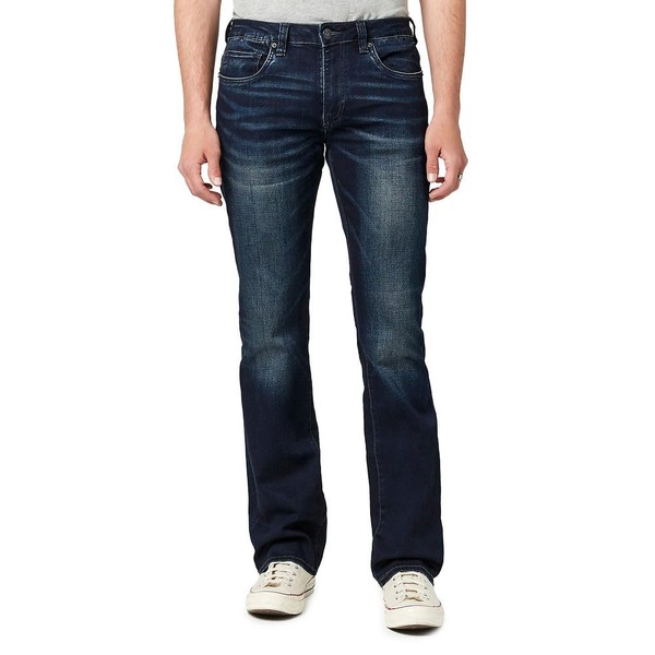 Buffalo David Bitton Men's SLIM BOOT KING JEANS, Whiskered and