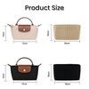Purse Organizer Insert & Strap for Longchamp Mini, Folding Multi-Pocket