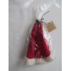 Santa HAT Christmas ornaments / package gift toppers 3pc set