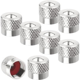 8 Stück Reifen-Ventilkappen, Metall-Ventilschaftkappen mit Gummidichtungsring, Staub- und wasserdichte Ventilabdeckung Reifen-Ventilkappen für Auto-Motorrad-Fahrrad-Roller