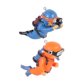 Kisangel 2pcs Diver's Fish Tank Fish Tank Accessories Wear-Resistant Floating Diver Resin Floating Divers Toy