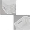 Bringer Set of 6 Plastic Storage Baskets, White Weave Storage