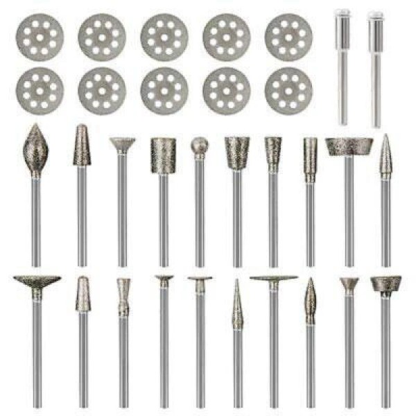 Unbranded Diamond Grinding Cutting Carving Bit Set For Dremel Rotary