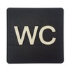 Toilet Sign Black Wooden Toilet Sign for Men and Women