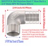 SNUTUYA 304 Stainless Steel 1" Hose Barb x 3/4" Male