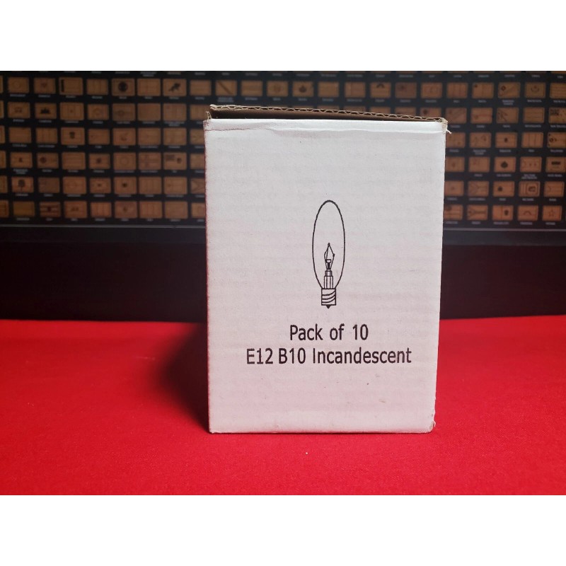 Haraqi 12 Pack 40w CA10 C32 Flame Tip Clear Light