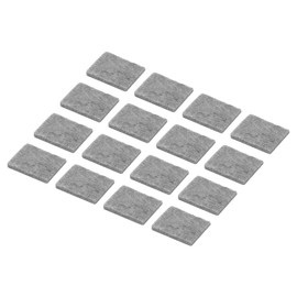QUARKZMAN Pack of 48 Felt Furniture Pads, 1.8 Inch Square Small Felt Chair Leg Protectors Prevent Scratches for Furniture Hard Floor, Grey