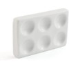 1PC White Porcelain Spot Plate 6 Wells Laboratory Spotting Reaction