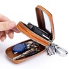 ENJHIKE Genuine Leather Key Case, Men's, Women's, Car Key Case,