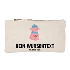 Mr. & Mrs. Panda Größe S Klein Personalisierte Schminktasche Glühschwein - Personalisierte Geschenke, Kosmetikbeutel mit Namen, Nikolaus, Glühwein,