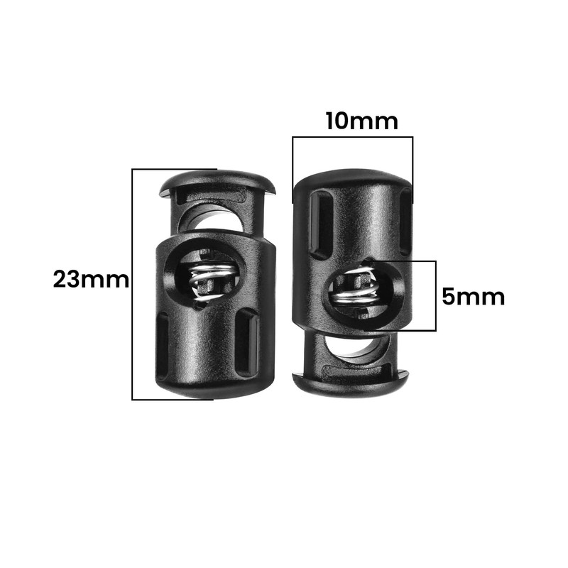 Trimming Shop Cord Lock Spring Loaded Single Hole Toggle Stopper