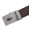 Lacoste 84875 Men's Genuine Leather Belt [01] Black, 01: Black
