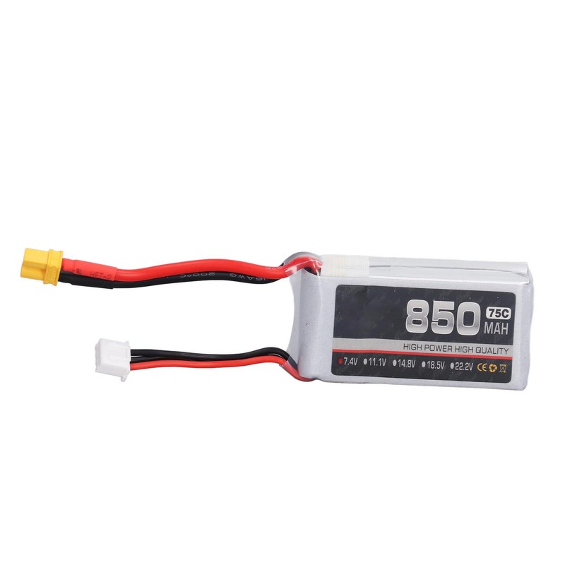 850mAh 75C High Rate Lipo Batteries Li Ion Battery Pack