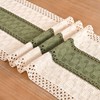 Aisybaklyn Table Runner Green Autumn Decoration Wedding Decoration Rustic Boho