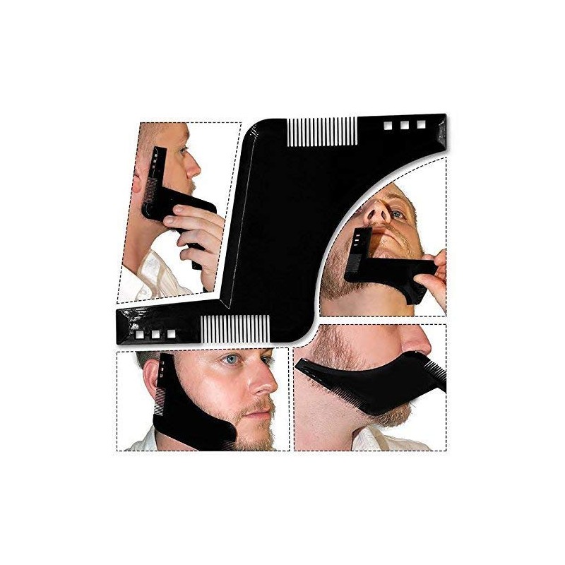 AlexVyan Brown Beard Shaping and Styling Template Tool with Inbuilt
