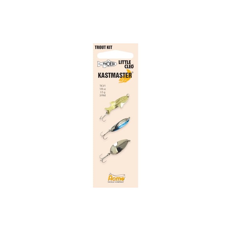 Acme Tackle Trout Spoon Multi Pack 1/8 oz. Metallic