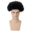 Lishy Afro Curl Mens Toupee for Black Men Brazilian Human
