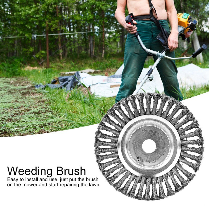 Lawn Mower Fittings Universal Weed Brush Rotating Weeding Brush 6in