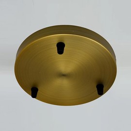 LEDSone 3 Point Ceiling Rose Pendant Cable Grip Clamp Plate for Light Fitting Hanging Lamp,100mm Antique Brass Vintage Light Canopy Kit with Accessories Full Set UK Stock [Energy Class A]