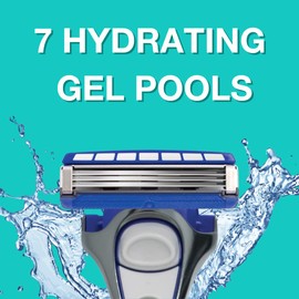 Schick - Hydro 3 for Men | Razor Blade Refills | 6 Pack | Hydrating Gel Pools | Aloe & Pro-Vitamin B5 | 3 Blade Cartridges with Skin Guards