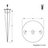 ledscom.de 3 x Garden Ground Spike for Garden Lights, Black,