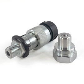 3/8"NPT Thread 10,000 PSI High Pressure Hydraulic Quick Coupler Set Replaces Enerpac C-604w/Dust Caps
