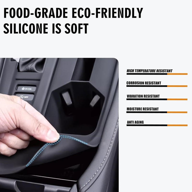 2Pcs Gear Shift Frame Console Panel Trims Cover Cup Holder