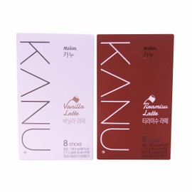 Maxim KANU Tiramisu Latte 8 Sticks, Vanilla Latte 8 Sticks