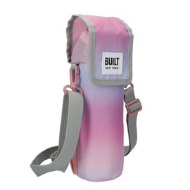 Built Insulated Bottle Bag with Shoulder Strap & 'Interactive' Design, 100% Polyester with Food Safe PEVA Lining, Multi Colour, 9 x 11 x 25cm