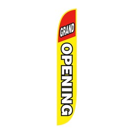 LookOurWay Feather Flag, 12 ft Advertising Flag for Business and Events Promotion, Grand Opening (Yellow),10M1200027
